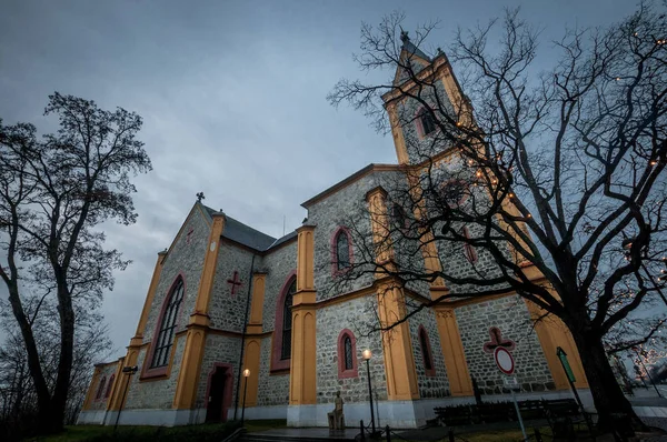 Hluboka Nad Vltavou Boemia Meridionale Repubblica Ceca Gennaio 2014 Chiesa — Foto Stock
