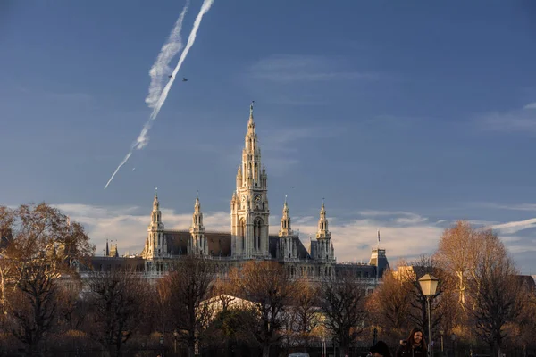 Vienna Austria January 2014 Vienna City Hall Neo Gothic Building — Stock Photo, Image