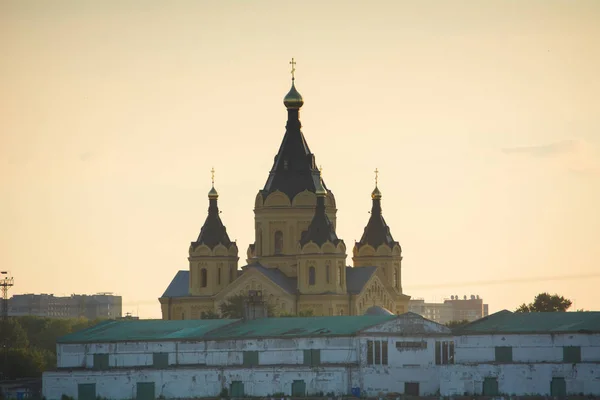 Nizhny Novgorod Russia July 2013 Alexander Nevsky Cathedral View Streets — Stock Photo, Image