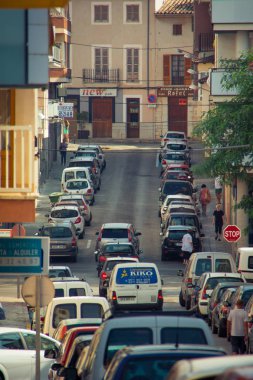 Inca, Mallorca, İspanya - 24 Temmuz 2013: Inca, Mallorca ada merkezinde yer alan şehir görüntüsü