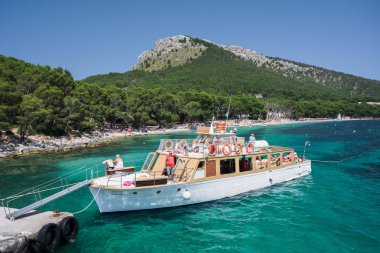 Mallorca, Spain - July 19, 2013: View of Playa de Formentor (Platja de Formentor)