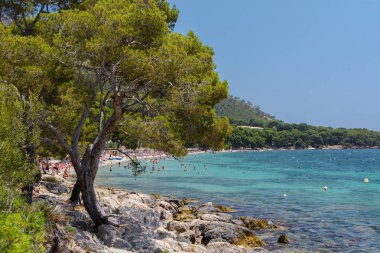 Mallorca, Spain - July 19, 2013: View of Playa de Formentor (Platja de Formentor)