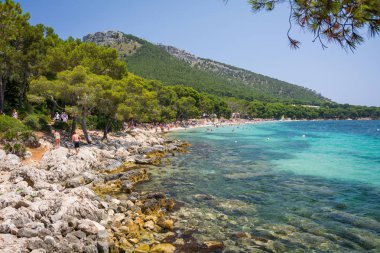Mallorca, Spain - July 19, 2013: View of Playa de Formentor (Platja de Formentor)
