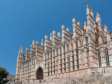 Palma de Mallorca, Balear Adaları, İspanya - 21 Temmuz 2013: Cathedral St. Mary Palma (katedral de Santa Maria de Palma de Mallorca)