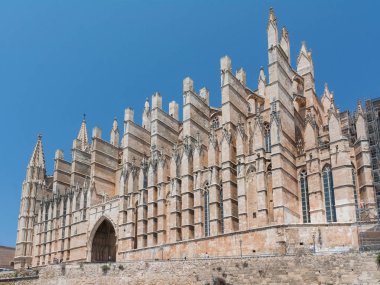 Palma de Mallorca, Balear Adaları, İspanya - 21 Temmuz 2013: Cathedral St. Mary Palma (katedral de Santa Maria de Palma de Mallorca)
