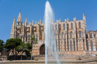 Palma de Mallorca, Balear Adaları, İspanya - 21 Temmuz 2013: Cathedral St. Mary Palma (katedral de Santa Maria de Palma de Mallorca)