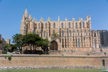 Palma de Mallorca, Balear Adaları, İspanya - 21 Temmuz 2013: Cathedral St. Mary Palma (katedral de Santa Maria de Palma de Mallorca)