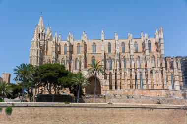 Palma de Mallorca, Balear Adaları, İspanya - 21 Temmuz 2013: Cathedral St. Mary Palma (katedral de Santa Maria de Palma de Mallorca)
