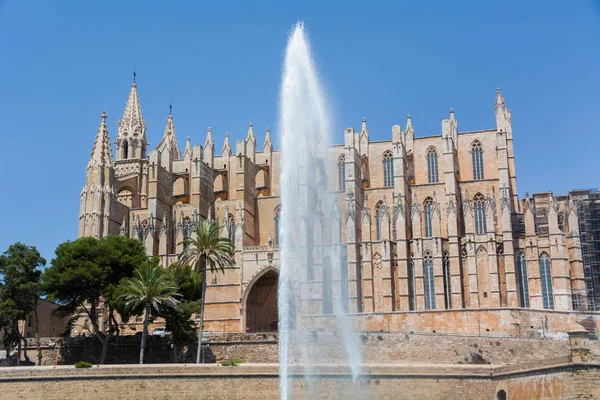 Palma de Mallorca, Balear Adaları, İspanya - 21 Temmuz 2013: Cathedral St. Mary Palma (katedral de Santa Maria de Palma de Mallorca)
