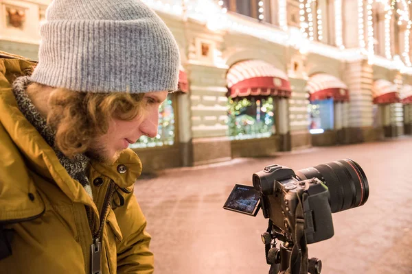 Красная Площадь Москва Россия Декабря 2018 Года Фотограф Снимает Новый — стоковое фото