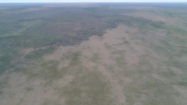 Vídeo Drone Estepe Chyornye Zemli Terras Negras Reserva Natural Região — Vídeo de Stock
