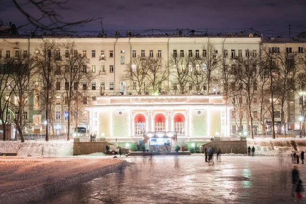 Moscow Russia January 2018 View Area Patriarch Ponds Patriarshiye Ponds — Stock Photo, Image