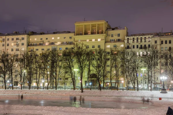 Μόσχα Ρωσία Ιανουαρίου 2018 Άποψη Της Περιοχής Κοντά Του Πατριάρχη — Φωτογραφία Αρχείου