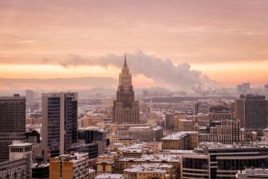 Moskova, Rusya - 9 Ocak 2019: Bakanlığı dış ilişkiler, Rusya'nın Moskova, yedi Stalinist stil gökdelenler ana binada