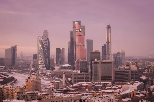 Moscow Russia January 2019 Moscow International Business Center Mibc Moskva — Stock Photo, Image