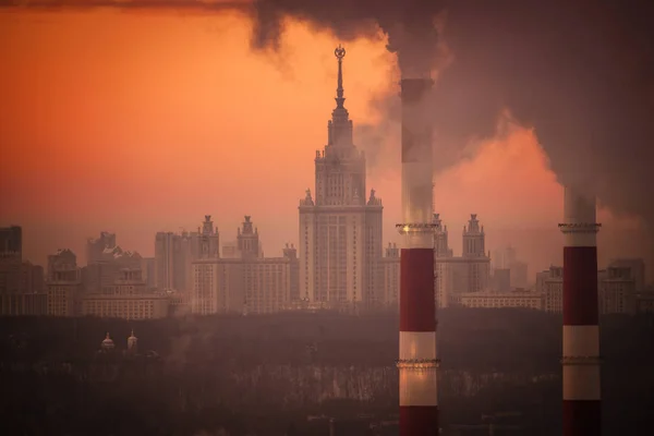 Moskou Rusland Januari 2019 Hoofdgebouw Van Staatsuniversiteit Van Moskou Één — Stockfoto