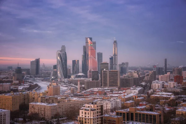 Moscow Russia January 2019 Moscow International Business Center Mibc Moskva — Stock Photo, Image