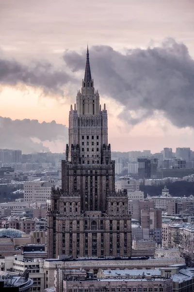 Mosca Russia Gennaio 2019 Palazzo Principale Del Ministero Degli Affari — Foto Stock