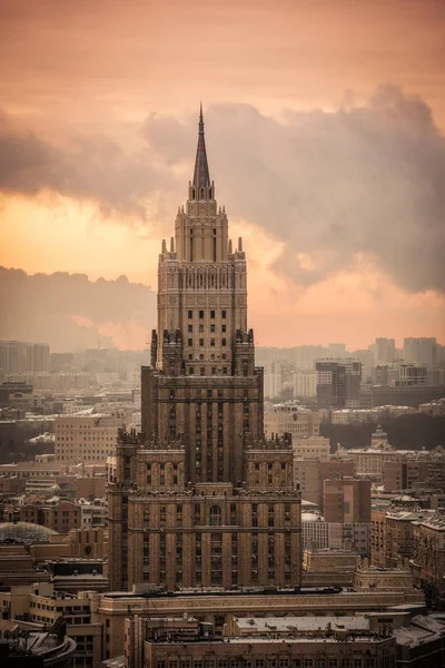 Mosca Russia Gennaio 2019 Palazzo Principale Del Ministero Degli Affari — Foto Stock