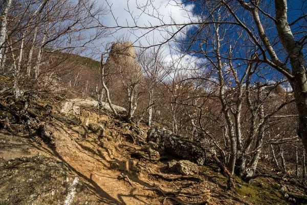克里米亚共和国德梅尔吉 2019年4月1日 克里米亚半岛阿卢什塔附近德梅尔德志山脉的鬼谷 — 图库照片