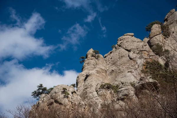 Demerdzhi Bergkette Den Strahlen Der Untergehenden Sonne Autonome Republik Krim — Stockfoto