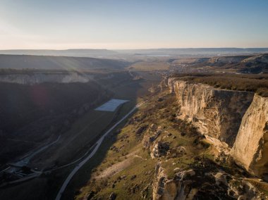 Bakhchysarai, Kırım Cumhuriyeti - 1 Nisan 2019: Kachi-Kalon (Kachi-Kalyon) Kırım ortaçağ mağara manastırı
