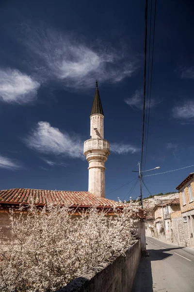 Bakhchysarai, Kırım Cumhuriyeti - 1 Nisan 2019: Kırım Cumhuriyeti'nin merkezinde Kırım Tatarlarının şehir görünümü