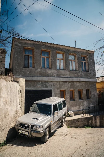 Bakhchysarai Republic Crimea April 2019 Road Suv Car Hyundai Galloper — Stock Photo, Image