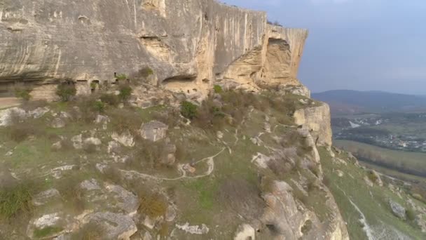 Bakhchysarai Köztársaság Krím Április 2019 Repülés Drone Közelében Gorge Kachinskiy — Stock videók