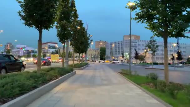Москва Россия Июля 2019 Года Прекрасный Вид Москву Велосипеде — стоковое видео