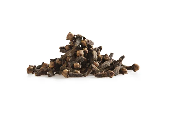 Clove Heap Isolatedo White Pile Cloves — Stock Photo, Image