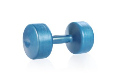 Beyaz arka planda izole fitness için Dumbbell. Stüdyo çekimi. 