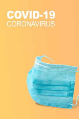Covid19 renk arkaplanına sahip yüz maskesi