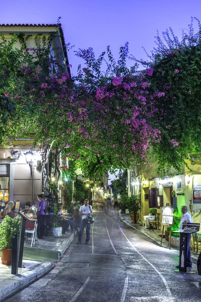 Plaka Ein Altes Historisches Viertel Von Athens Der Nähe Der — Stockfoto