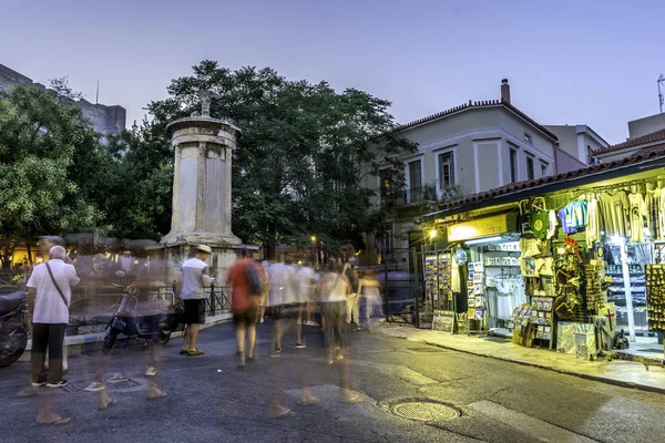 Plaka Old Historical Neighbourhood Athens Acropolis — Stock Photo, Image