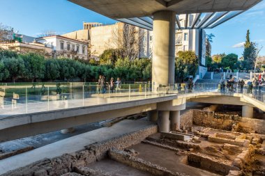 Entrance of the Acropolis Museum in Athens, Greece