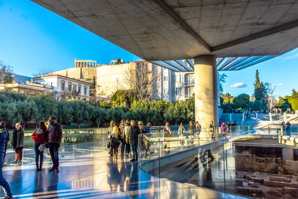 Entrance of the Acropolis Museum in Athens, Greece