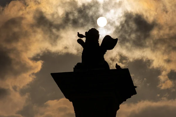 Lew w Piazza San Marco, symbole Wenecji, Włochy — Zdjęcie stockowe
