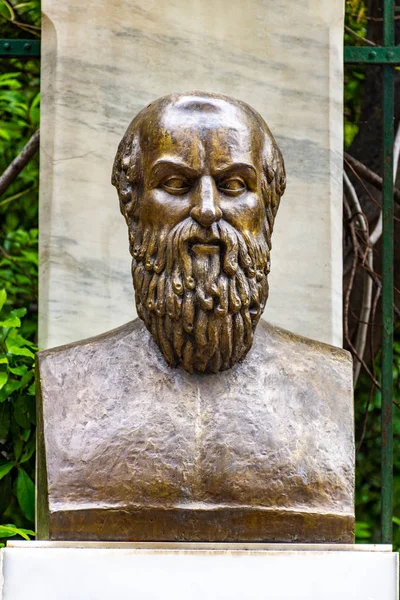 The bronze statue of the Greek tragic poet Aeschylus — Stock Photo, Image