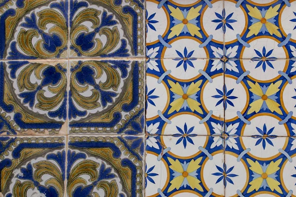 Närbild Den Vackra Portugisiska Azulejo Konsistens — Stockfoto