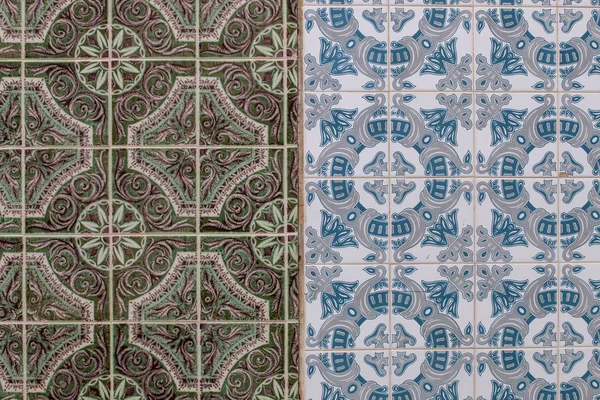 Vista Vicino Della Bella Texture Azulejo Portoghese — Foto Stock
