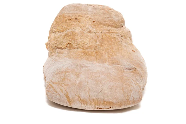 伝統的な大型パンの白い背景に分離されたポルトガルのパン — ストック写真