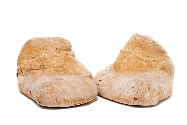 Tradiční Velký Bochník Chleba Portugalska Izolovaných Bílém Pozadí — Stock fotografie