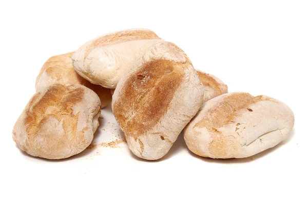 白い背景に分離された茶色のシンプルなパン — ストック写真