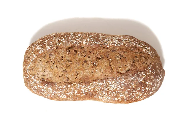 Geleneksel Baget Ekmek Bakış Beyaz Arka Plan Üzerinde Kapatın — Stok fotoğraf