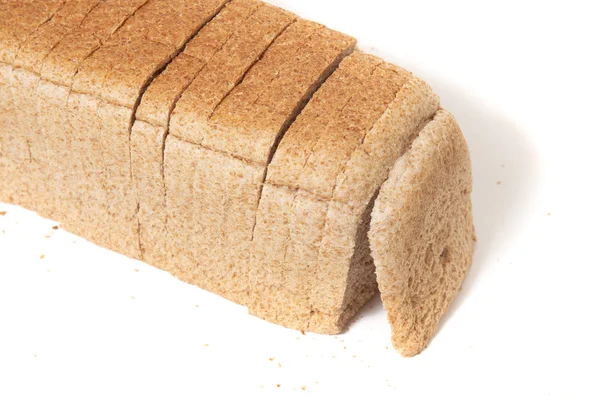 Traditionelle Rechteckige Brotlaib Auf Weißem Hintergrund — Stockfoto