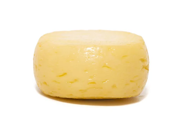 Queso Cabra Amarillo Aislado Sobre Fondo Blanco — Foto de Stock