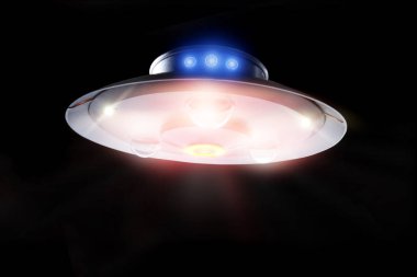 Klasik kubbe ufo uçan daire görünümü Kapat.