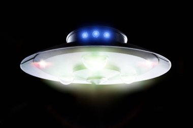 Klasik kubbe ufo uçan daire görünümü Kapat.