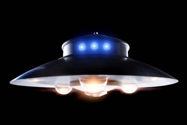 Klasik kubbe ufo uçan daire görünümü Kapat.